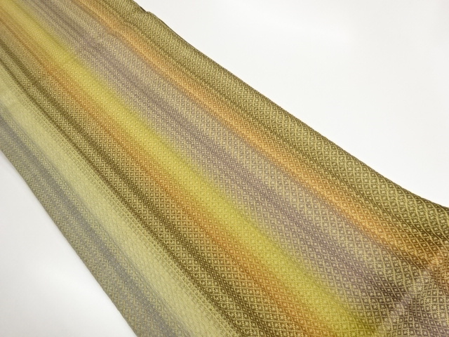 JAPANESE KIMONO / FUKURO OBI / ZENTSU / WOVEN WAVY STRIPE 